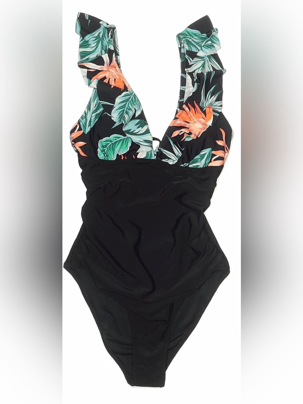 Cupshe White Swimwear Label with Black Logo